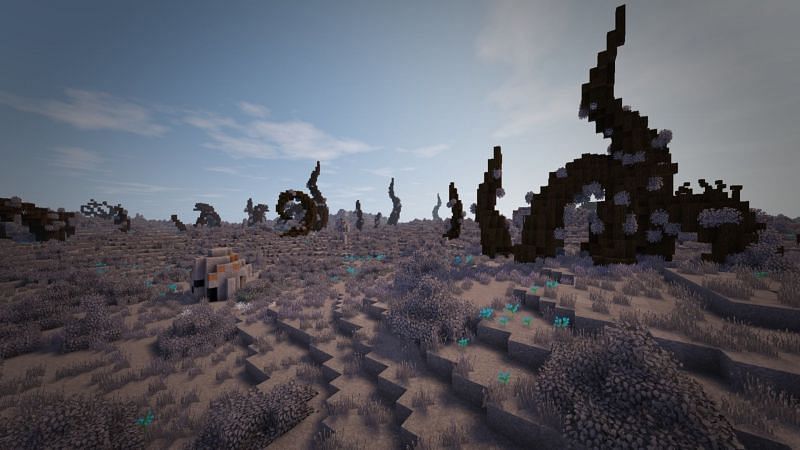 A biome generated using the Biome Bundle mod (Image via Minecraft)