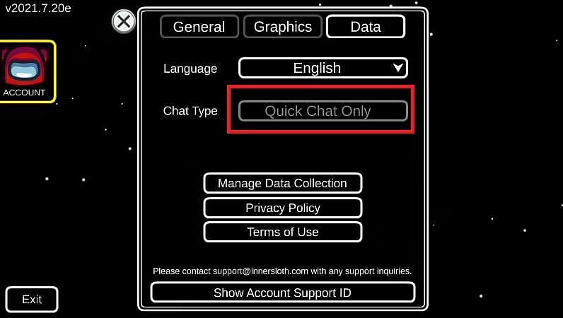 Incorrect chat mode among us ошибка