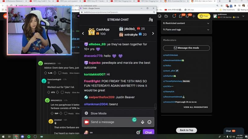 Pokimane wouldn&#039;t mind dating a fan if things fall into place (Image via Pokimane Twitch)