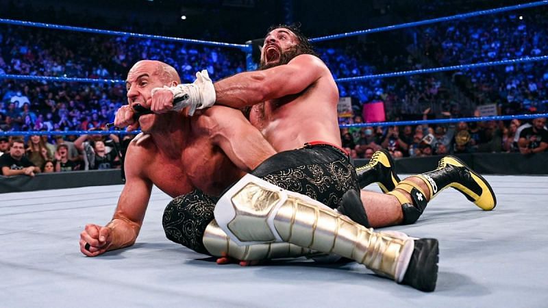 Seth Rollins launched a vicious assault on Cesaro before Edge made the save