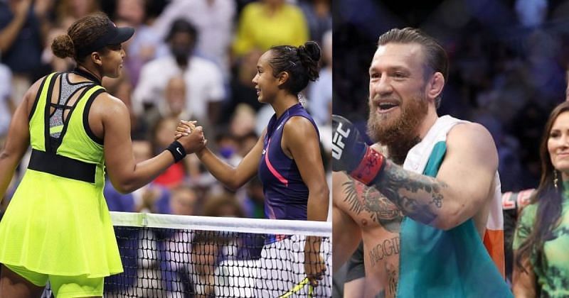 Serena Williams and Naomi Osaka (Left), Conor McGregor (Right)