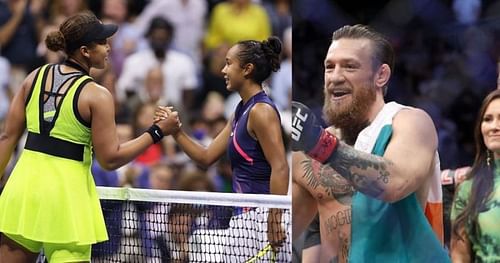 Serena Williams and Naomi Osaka (Left), Conor McGregor (Right)