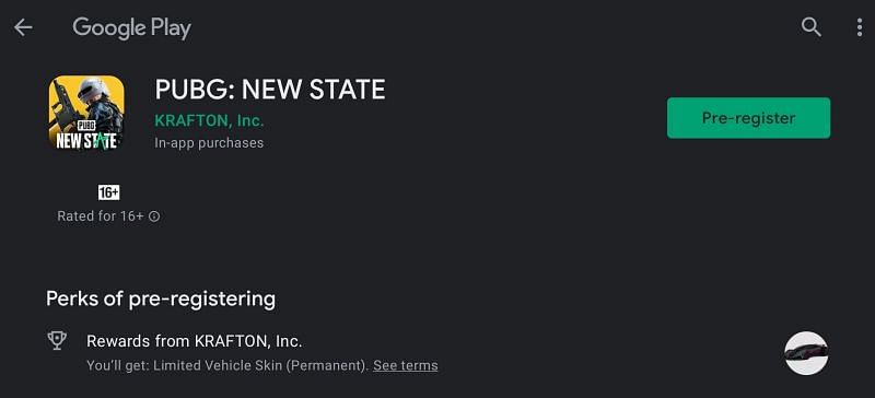 Players need to tap the &quot;Pre-register&quot; button after visiting the game&#039;s page (Image via Play Store)