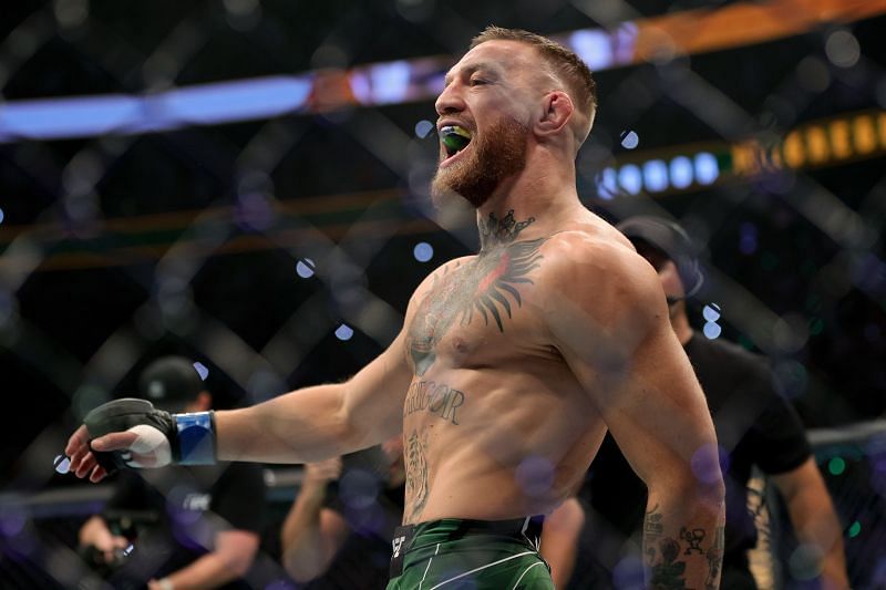 UFC 264: Conor McGregor walks the octagon ahead of UFC 264.