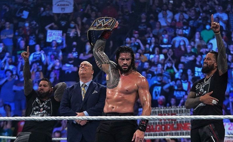 Roman Reigns stands tall at the end of Extreme Rules 2021