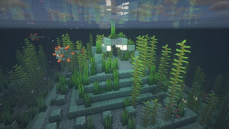 An ocean monument (Image via Minecraft)