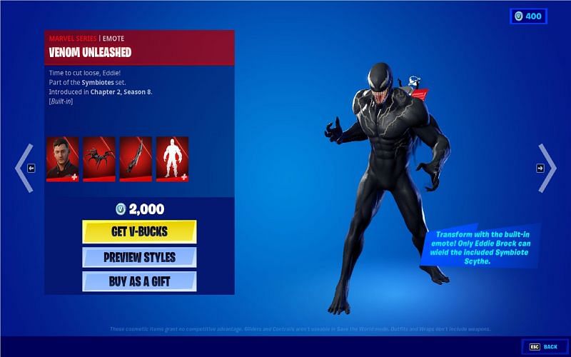The Symbiotes Set is up for grabs in the Fortnite item shop (Image via Fortnite/Epic Games)