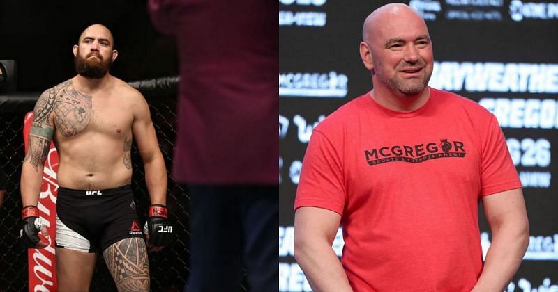 Travis Browne (left) &amp; Dana White (right)