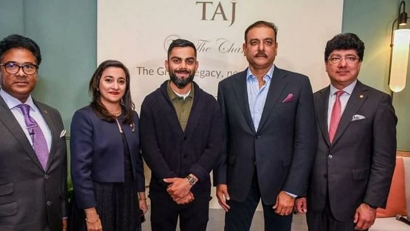 Ravi Shastri and Virat Kohli at the former&#039;s book launch event in Manchester. (PC: Twitter)