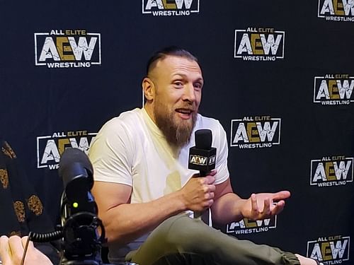 AEW star Bryan Danielson in a media event