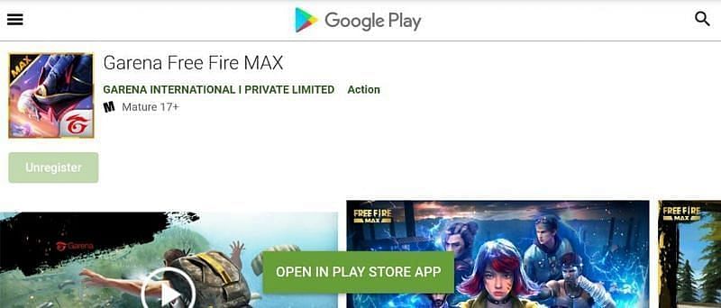 Pre-registrations for the game are still on (Image via Free Fire Max/Google Play Store)