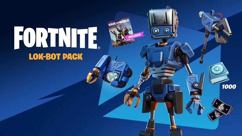 The Lok Bot Fortnite pack was a pack for Save the World players, but not for Battle Royale. Image via Epic Games