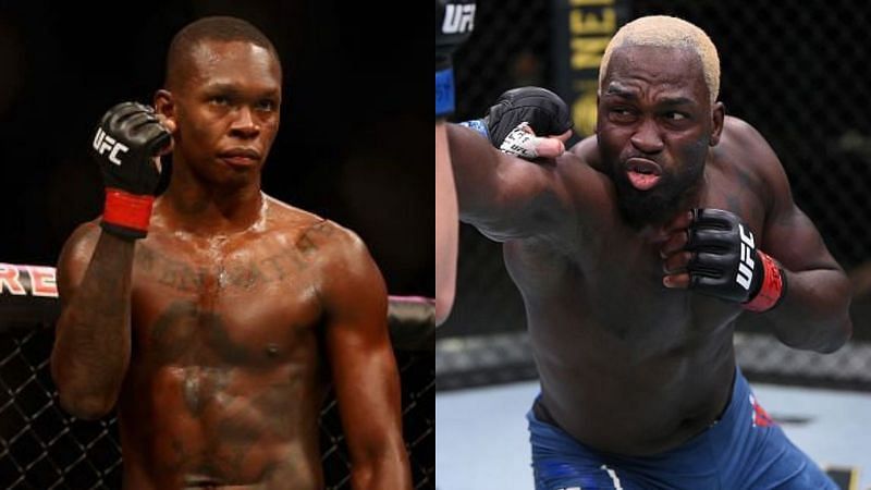 Israel Adesanya (left) and Derek Brunson (right)