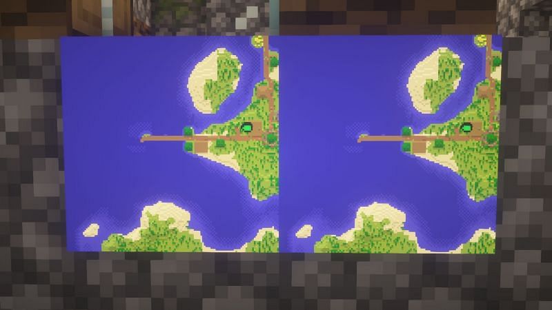 Clones of the same map in the game (Image via Minecraft)