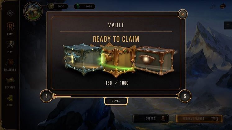 Weekly vaults guarantee great reward on a weekly basis (Images via Riot Games)