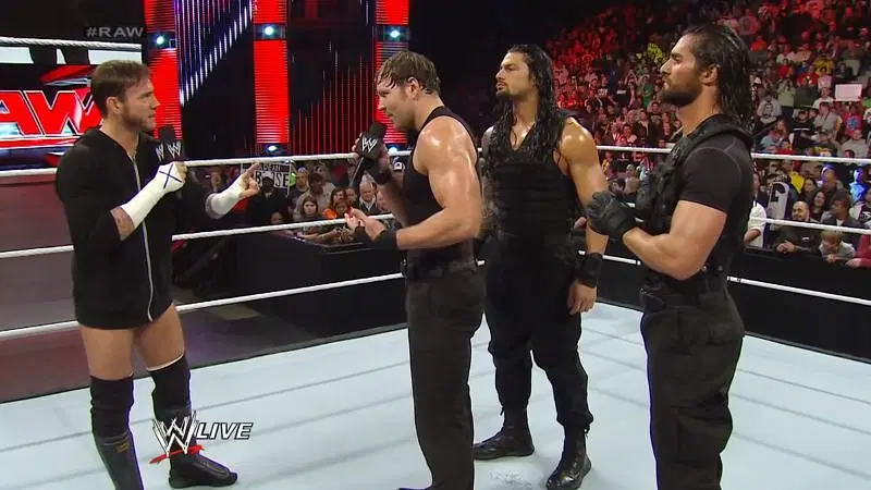 CM Punk, Dean Ambrose, Roman Reigns, and Seth Rollins