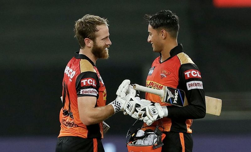 Kane Williamson and Abhishek Sharma. (Photo: BCCI)