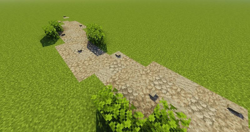 Cobblestone pathway (Image via Minecraft)