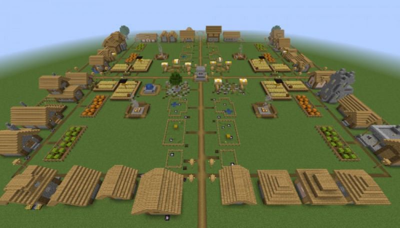 Every kind of plains village house (Image via Minecraft)