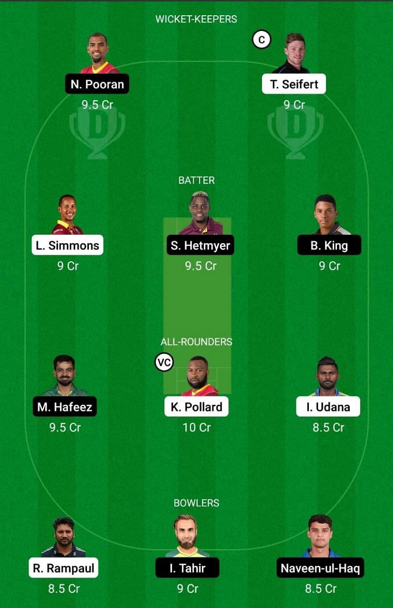 CPL - TKR vs GUY Dream11 Team - 1