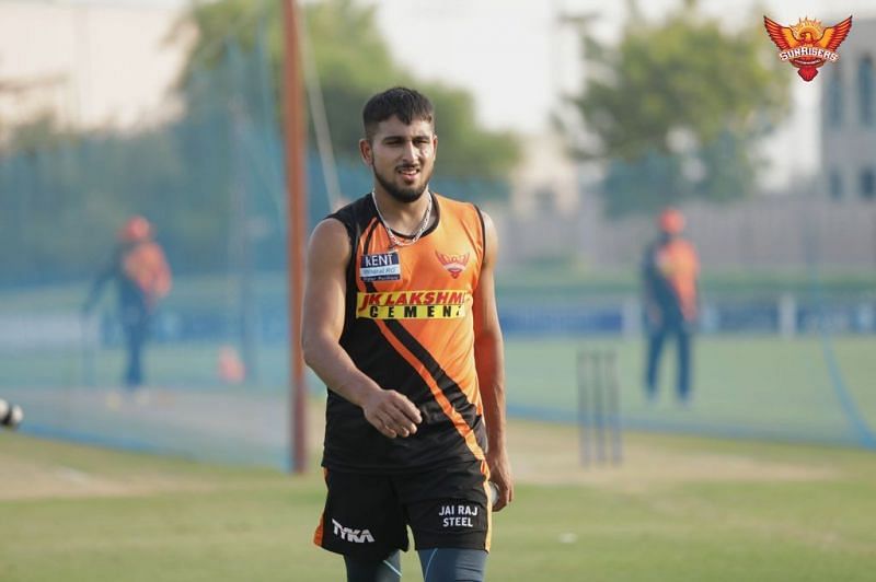 Umran Malik in the nets for SRH (Image Courtesy: SRH Twitter)