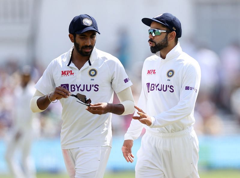 Jasprit Bumrah (left) was on fire on the fifth day of the Oval Test.