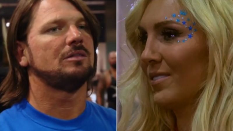 AJ Styles (left); Charlotte Flair (right)