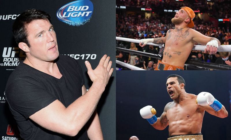 Chael Sonnen (left), Jake Paul (top right) and Vitor Belfort (bottom right)