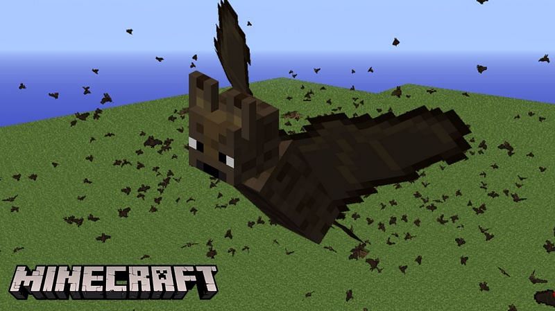Minecraft bats, while sometimes scary, are completely useless in the game. They drop nothing. (Image via Minecraft)