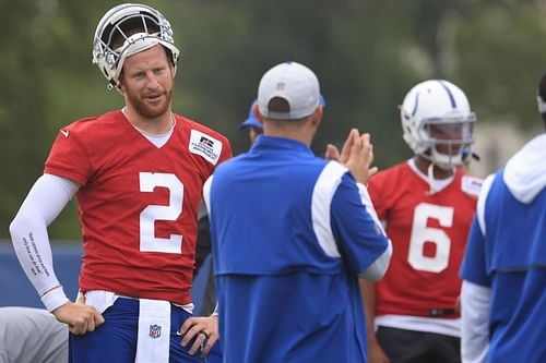 Carson Wentz at Indianapolis Colts training camp