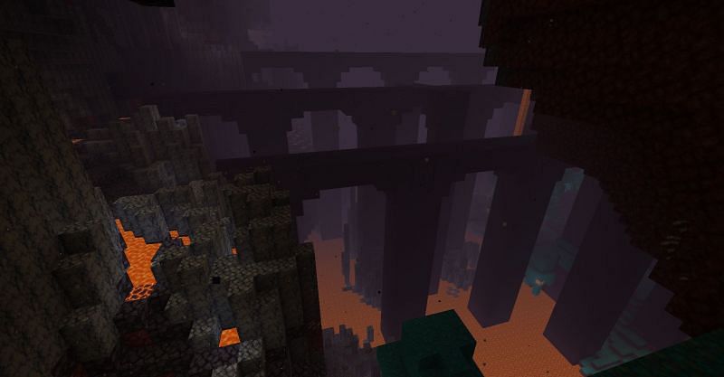 A nether fortress (Image via u/spikey_balloon on Reddit)