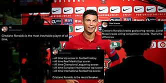 Twitter explodes as Cristiano Ronaldo becomes highest men's goalscorer in international football history