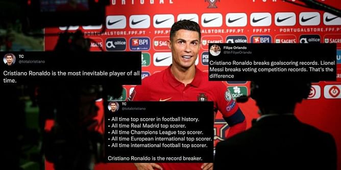 Twitter explodes as Cristiano Ronaldo becomes highest men's goalscorer in international football history