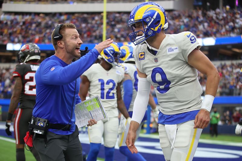 Los Angeles Rams head coach Sean McVay and quarterback Matthew Stafford