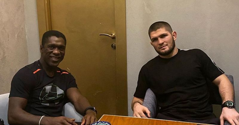 Clarence Seedorf (left) and Khabib Nurmagomedov (right) [Image Courtesy: @khabib_nurmagomedov via Instagram]