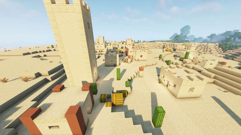 A desert village (Image via Minecraft)