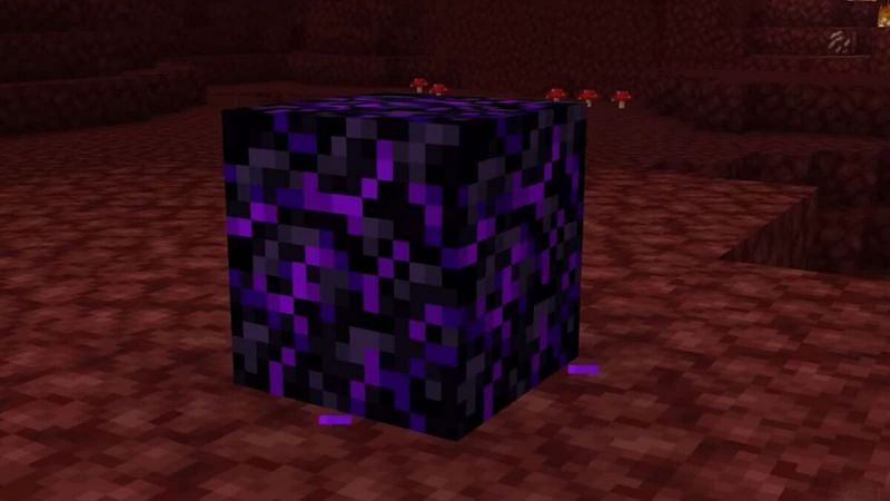 Though it isn&#039;t as plentiful as regular obsidian, Crying Obsidian isn&#039;t too tough to find in Minecraft (Image via Mojang)