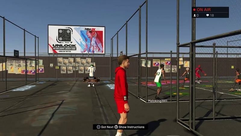 NBA 2K22 allows players to participate in Cage matches. (Image via NBA 2K22)