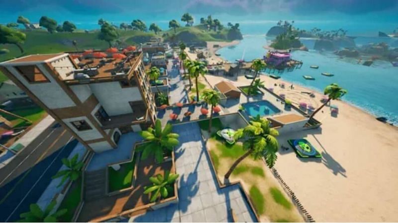 head to Believer Beach for six of the 22 Ice Machine locations (Image via Epic Games)