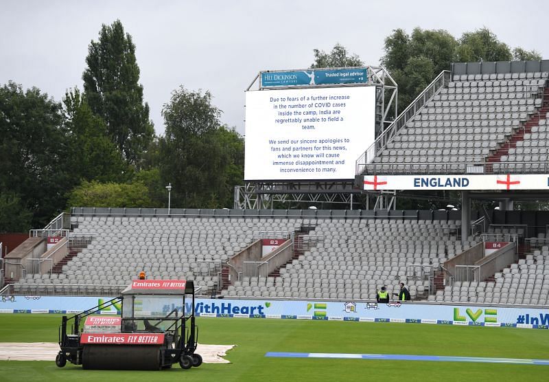 The Manchester Test was canceled due to COVID fears in the Indian camp. Pic: Getty Images