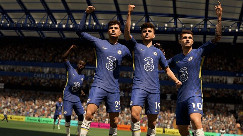 Christian Pulisic, on the right, is one of Chelsea&#039;s most popular players. (Image via EA)