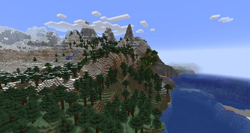 Absolutely stunning Minecraft mountains (Image via Mojang)