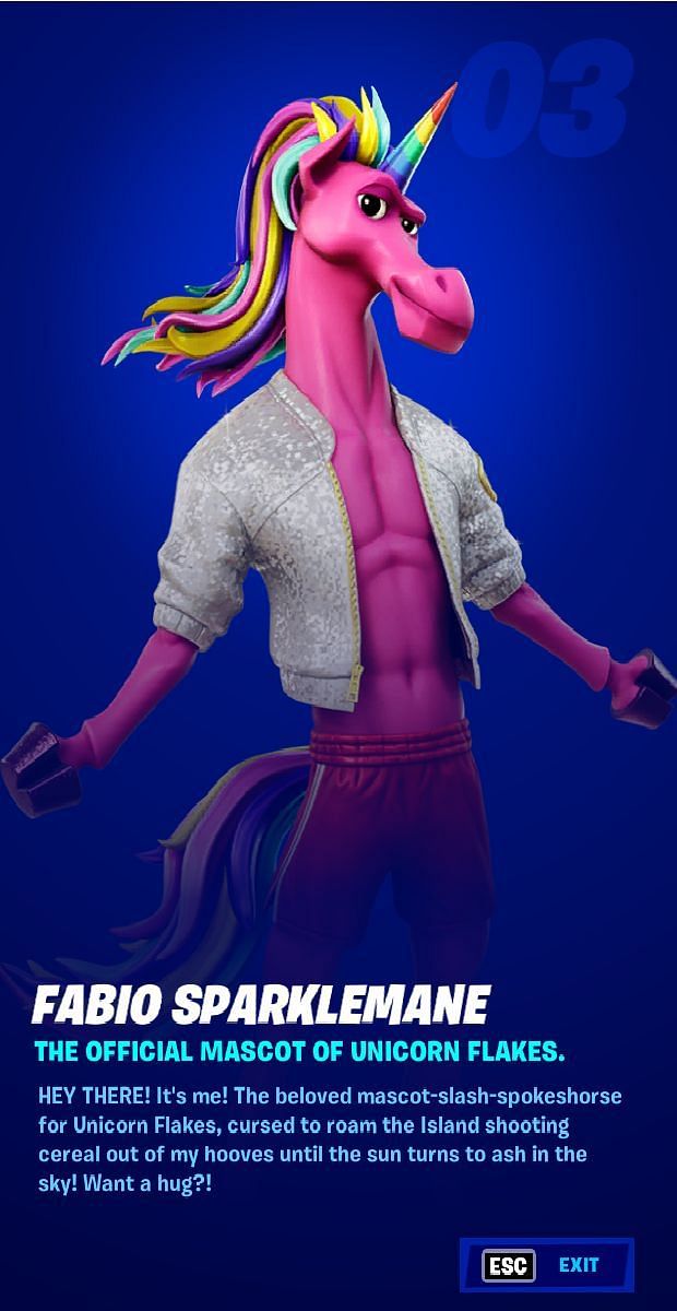 Is Fabio Sparklemane trying to reach out to players? (Image via Fortnite/Epic Games)