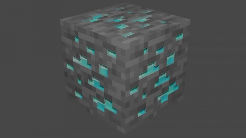 Diamond ore (Image via u/teamfitz1971 on Reddit)