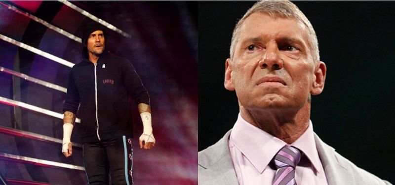 CM Punk (Left) and Vince McMahon (Right)