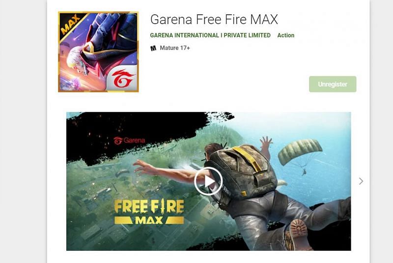 Free Fire Max on the Google Play Store (Image via Google Play Store)