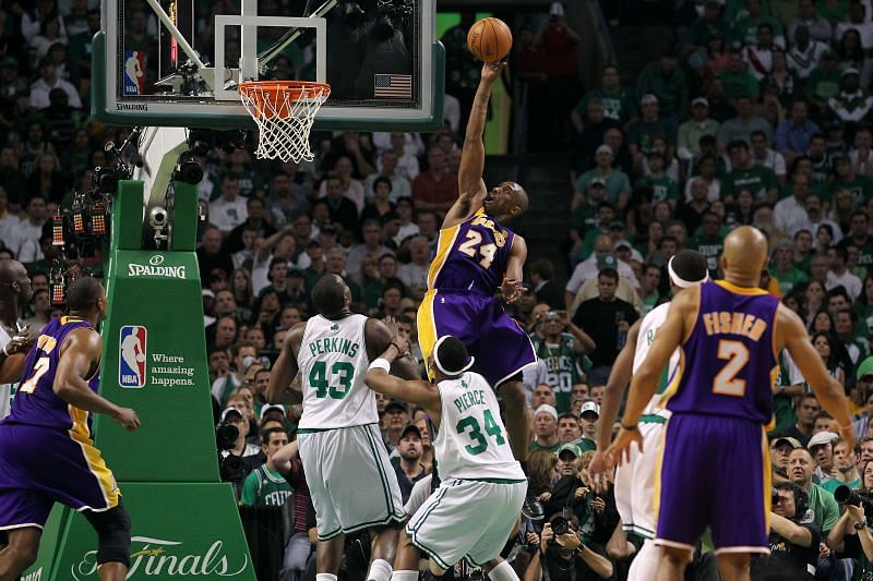 Kobe Bryant at the NBA Finals Game 5: Los Angeles Lakers v Boston Celtics