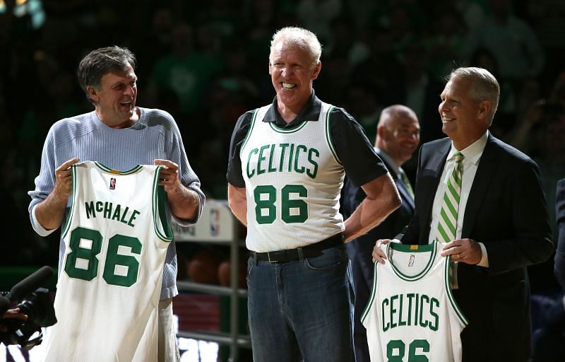Members of the Boston Celtics 1986 championship team Kevin McHale, Bill Walton and Danny Ainge