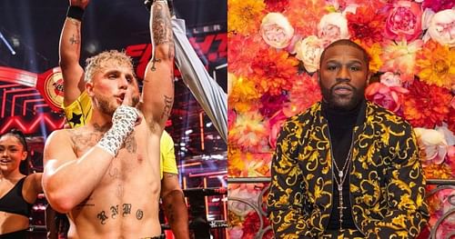 Jake Paul (L) and Floyd Mayweather (R) via @jakepaul & @floydmayweather o