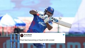 IPL 2021: "Fast becoming a fraud in T20s"- DC fans troll Rishabh Pant for slow knock